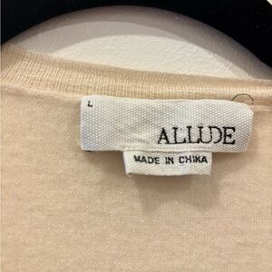 Allude Women's 100% cashmere Cream Cardigan Sweater